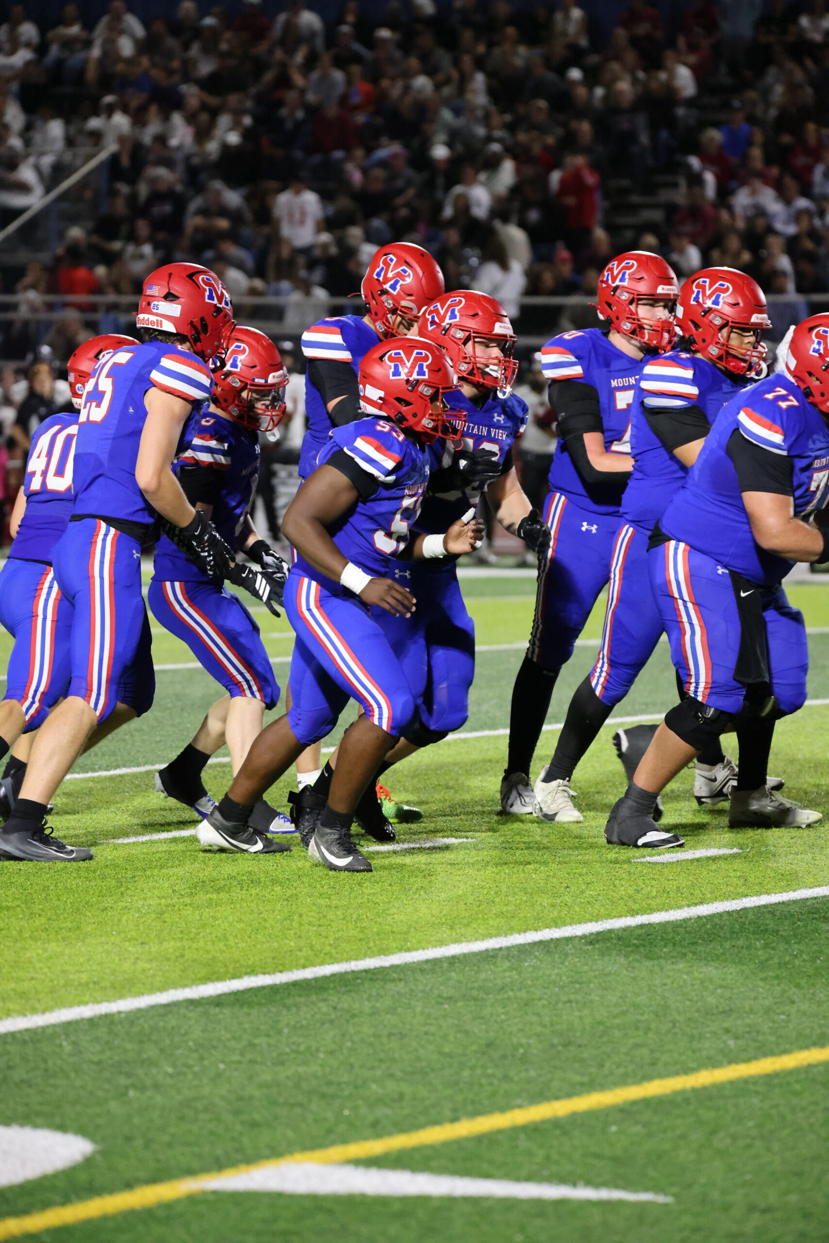 Mountain View Toro Football players in action