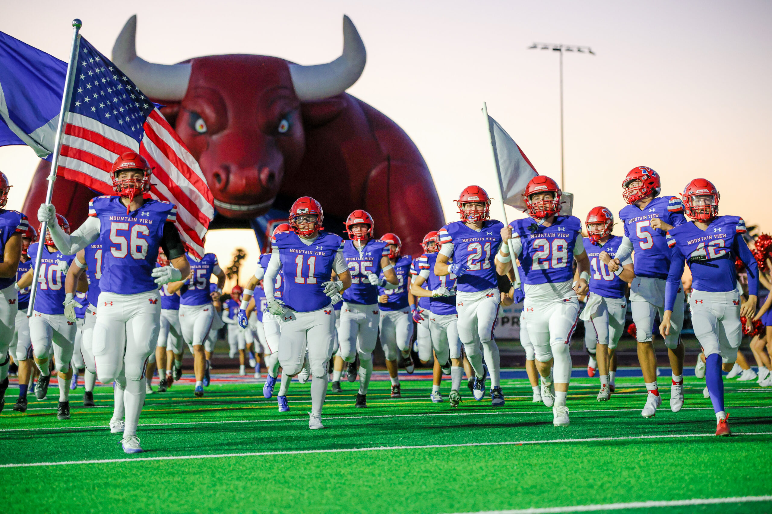 Mountain View Toro Football on the field